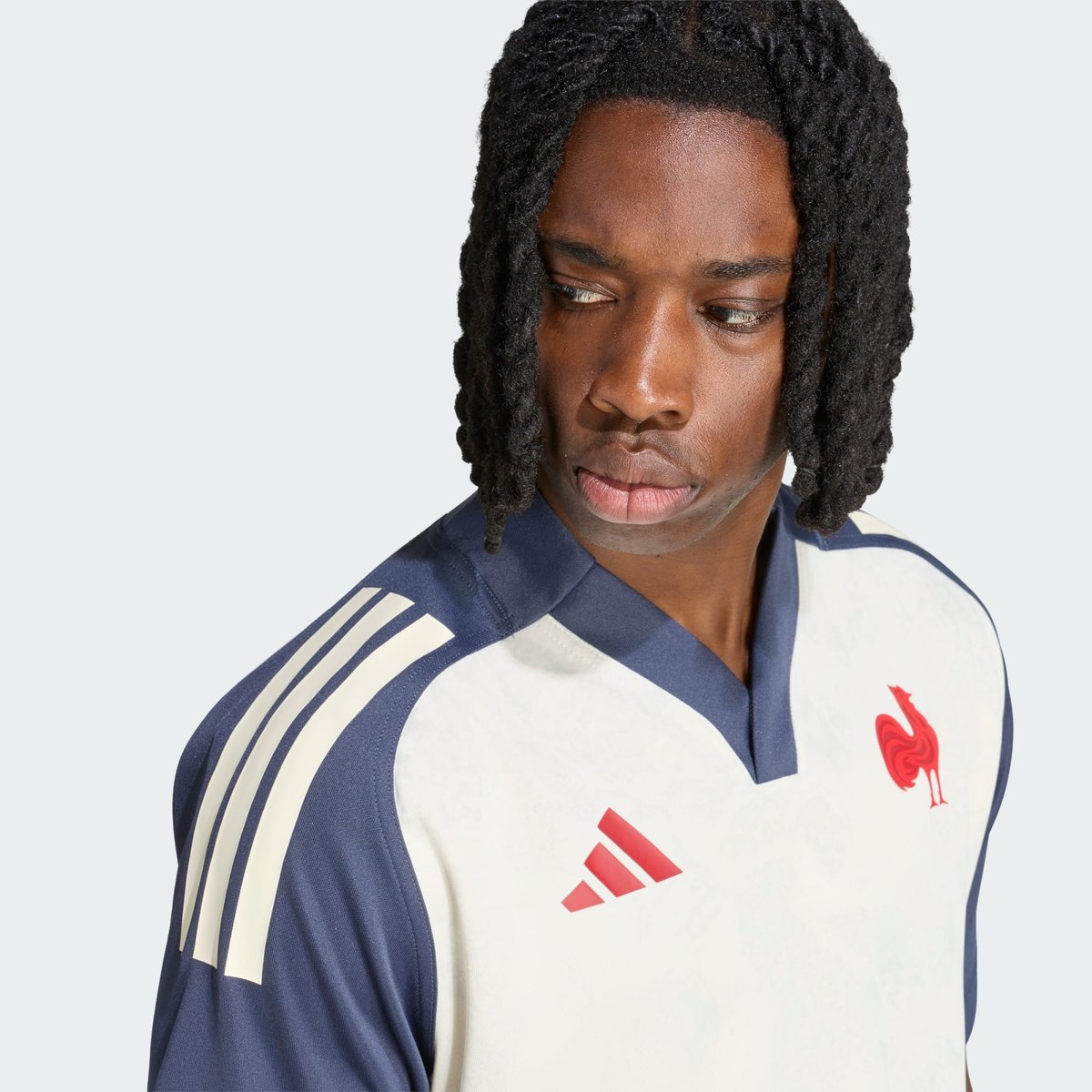 Maillot D’entraînement France Rugby Maillot D’entraînement France Rugby cream white / shadow navy, adidas Performance