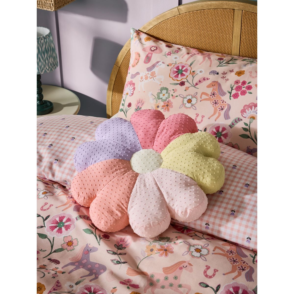 Coussin à fleurs rose/violet, NEXT
