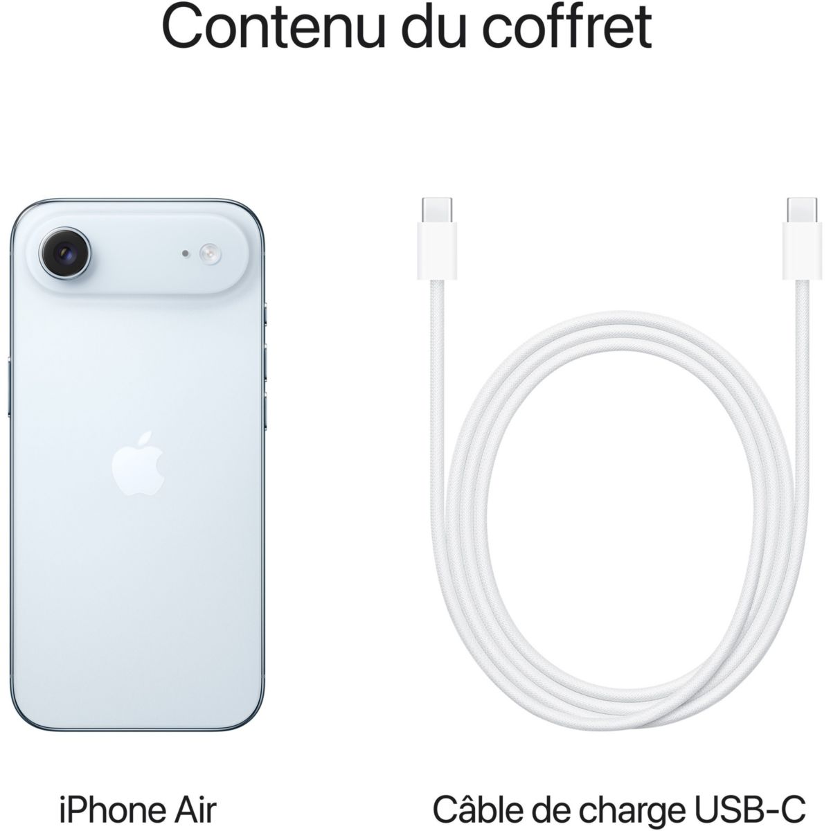 Smartphone iPhone Air Bleu ciel 512Go couleur unique, APPLE