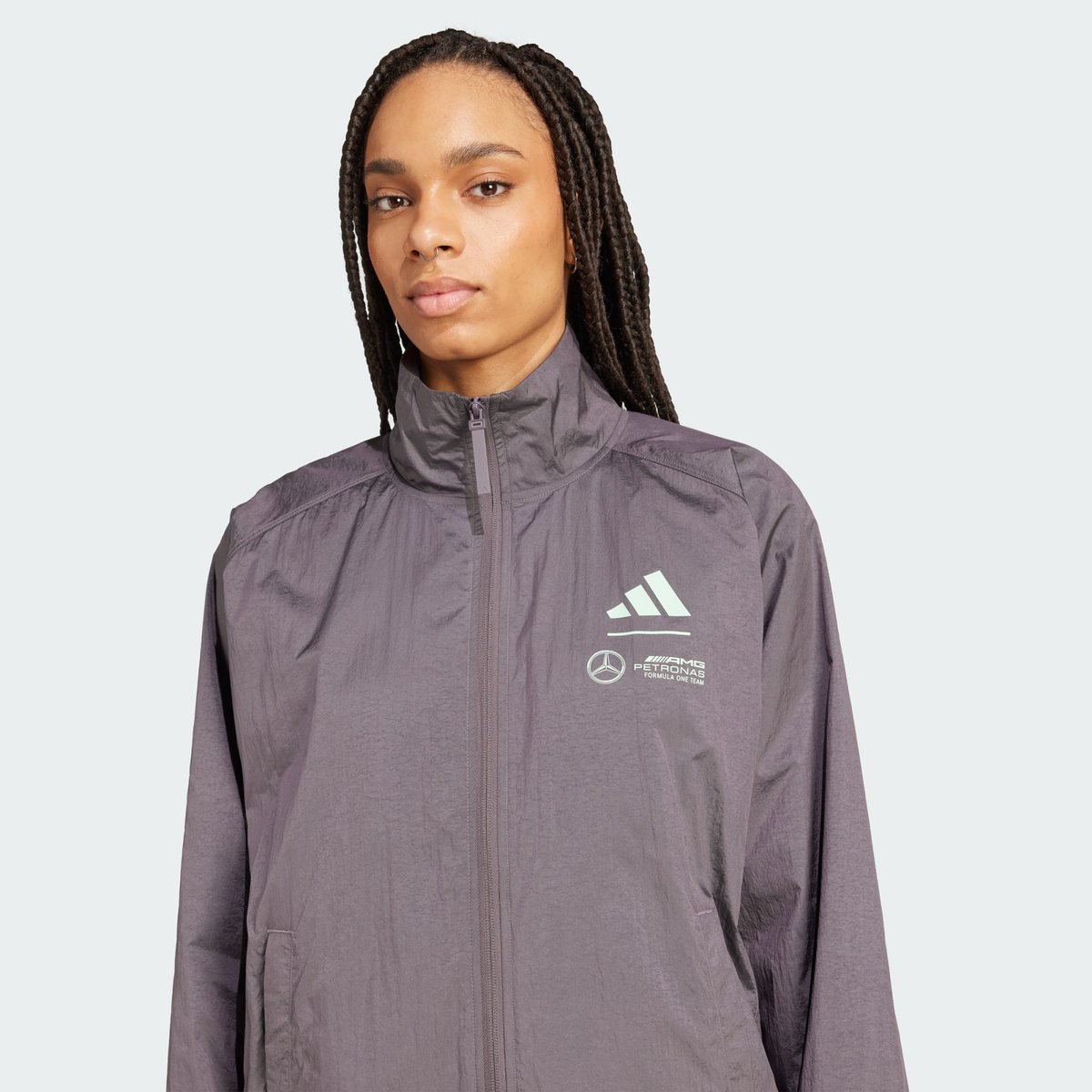 Veste De Survêtement Tissée Mercedes - Amg Petronas Formula One Team Premium grey strata / frozen green, adidas Performance
