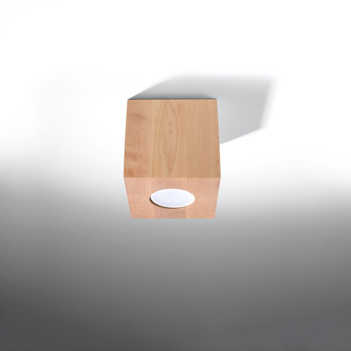 Plafonnier Bois Bois Naturel GU10 1 Quad marron, EDEN