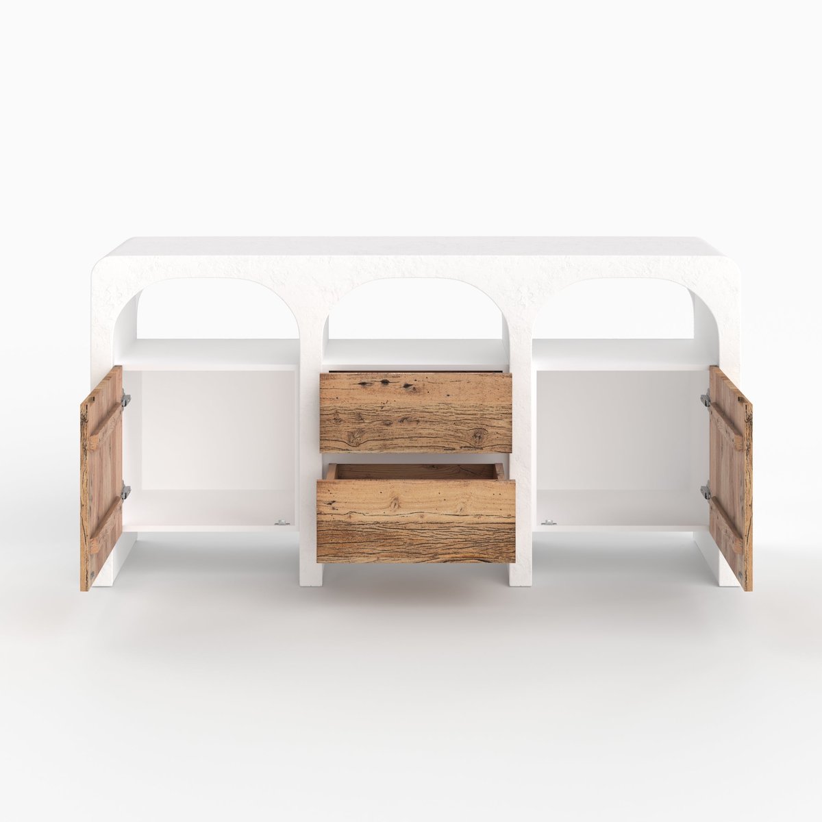 Buffet en plâtre et bois - FIRA blanc cassé, MAISON PAVANE