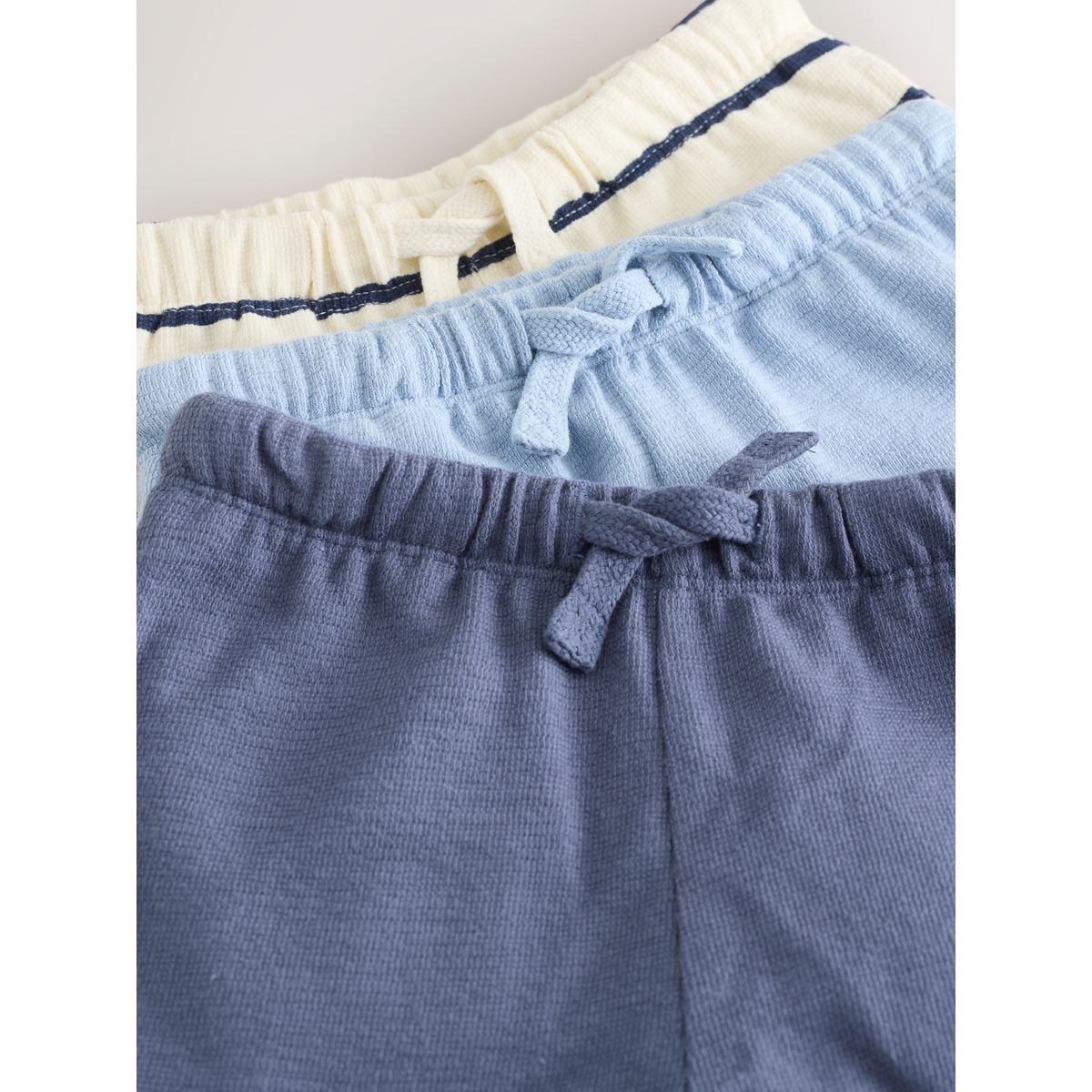 Shorts texturés, lot de 3 bleu et rayé, NEXT