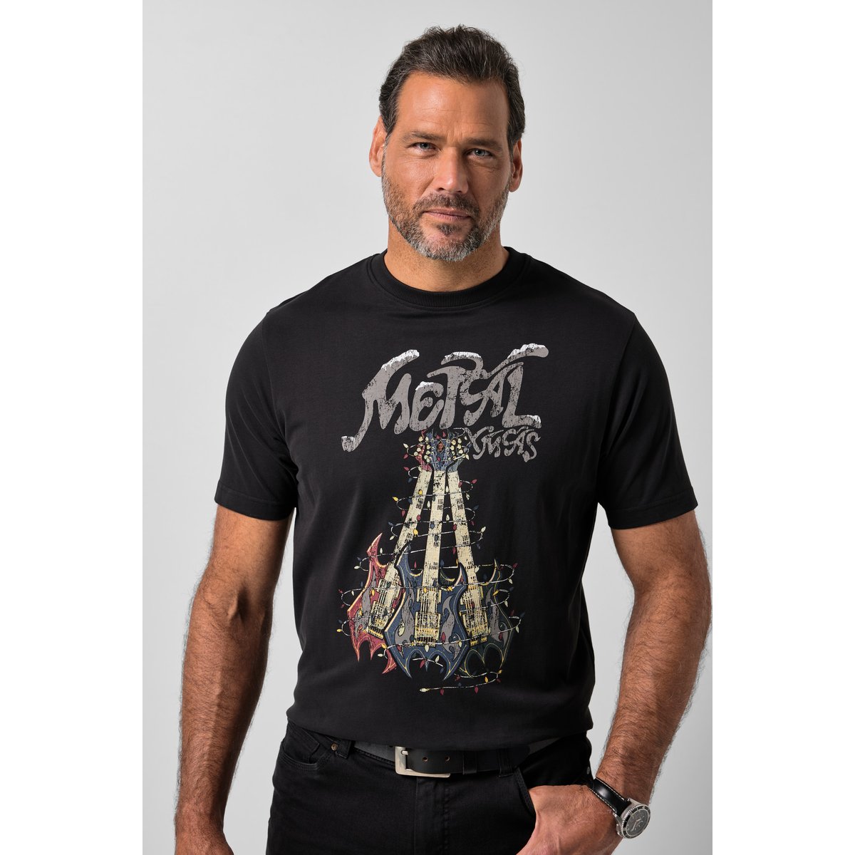 T-shirt, manches courtes, Noël noir, JP1880
