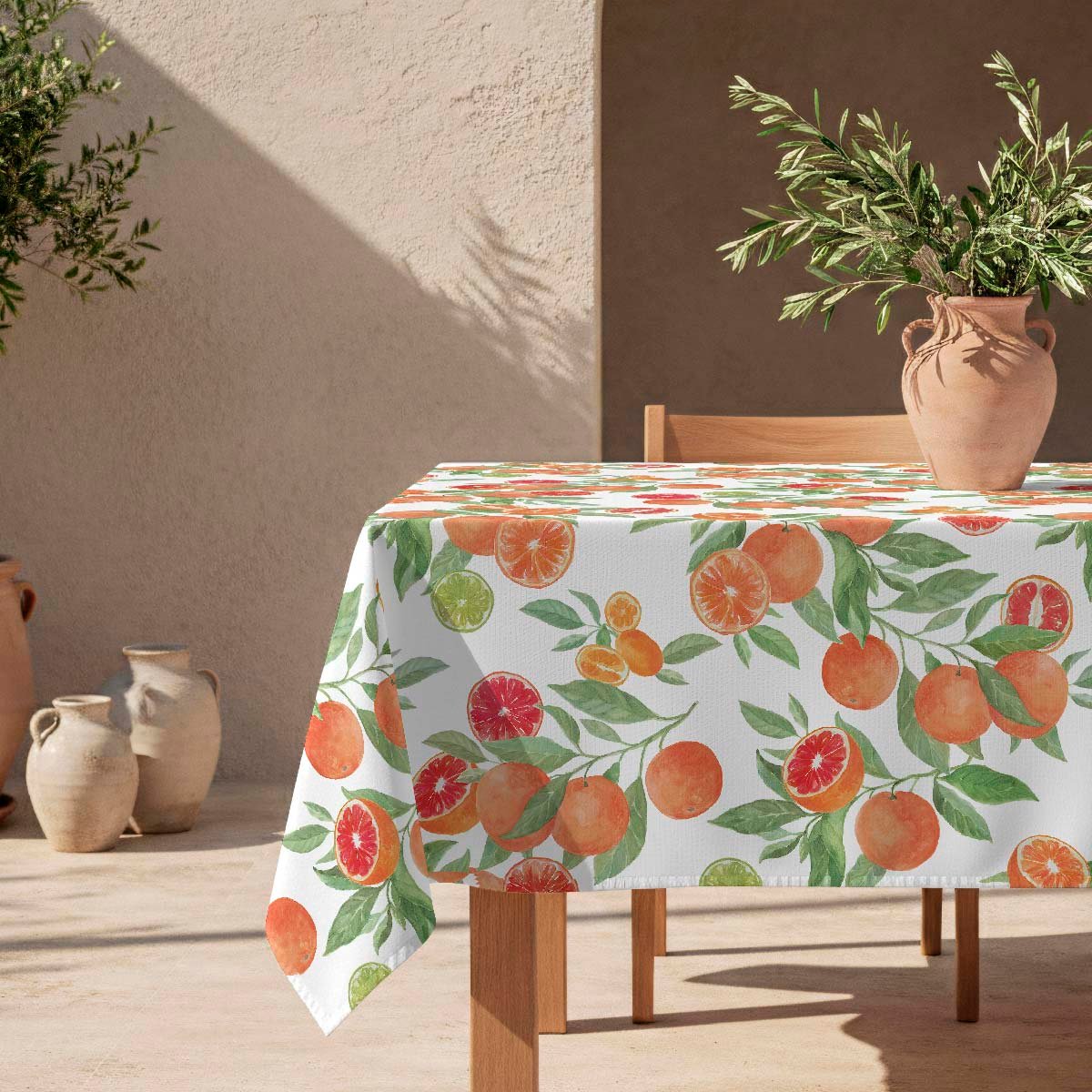 Nappe anti-taches Oranges - 100% coton - orange, NAF NAF HOME