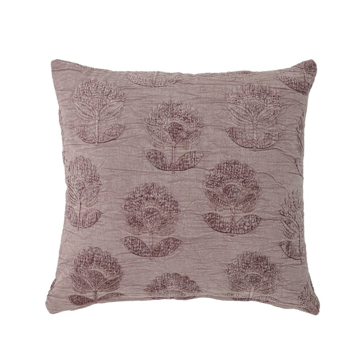 Coussin décoratif motif floral Sofia mauve, BLOOMINGVILLE