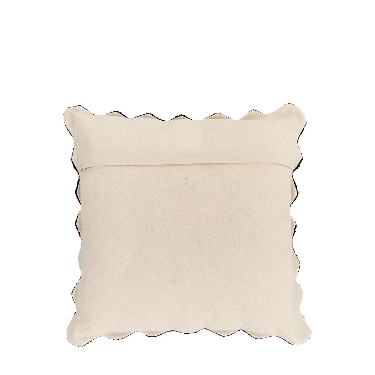 Scalloped Edge Embroidered Cushion black, ÉDITÉ