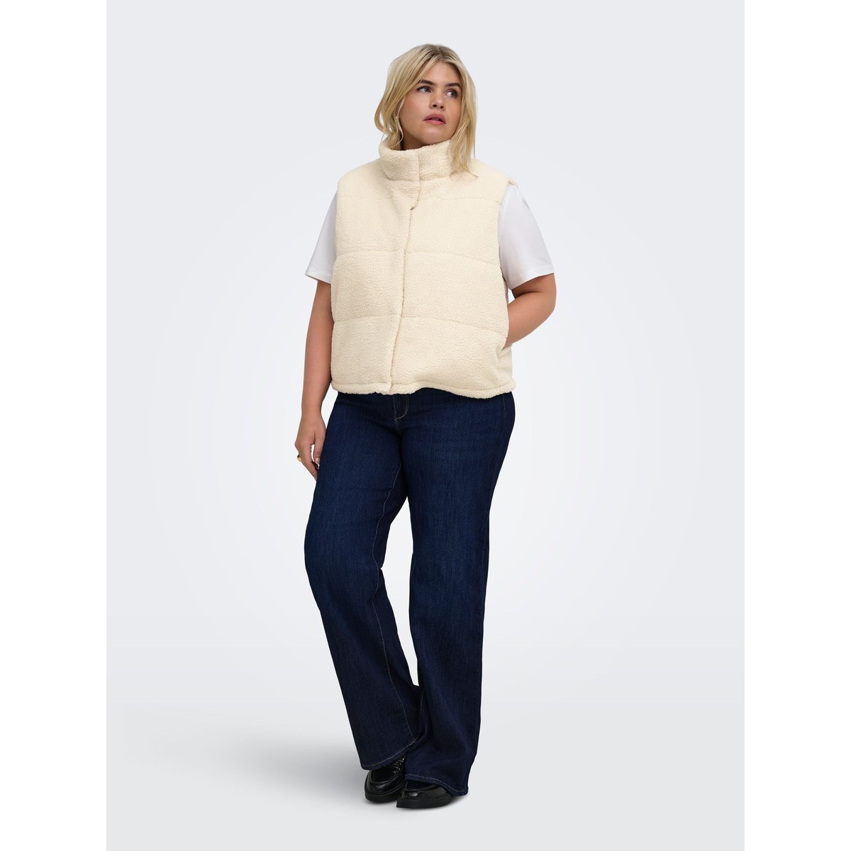 Gilet En Peluche pumice stone, ONLY CARMAKOMA