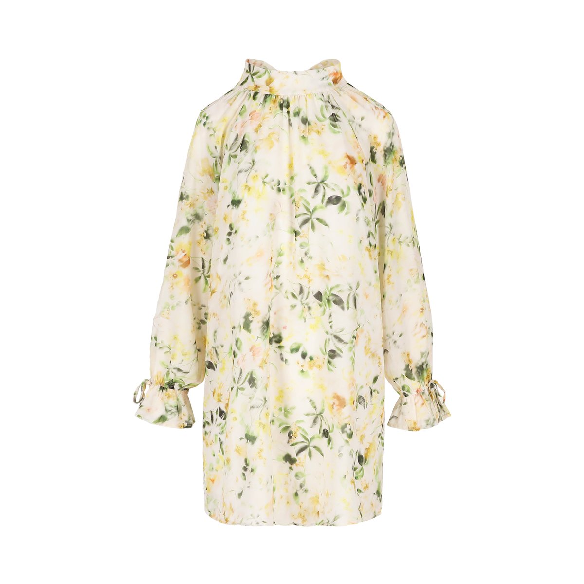 Robe fluide à fleurs jaune pastel, LOLALIZA
