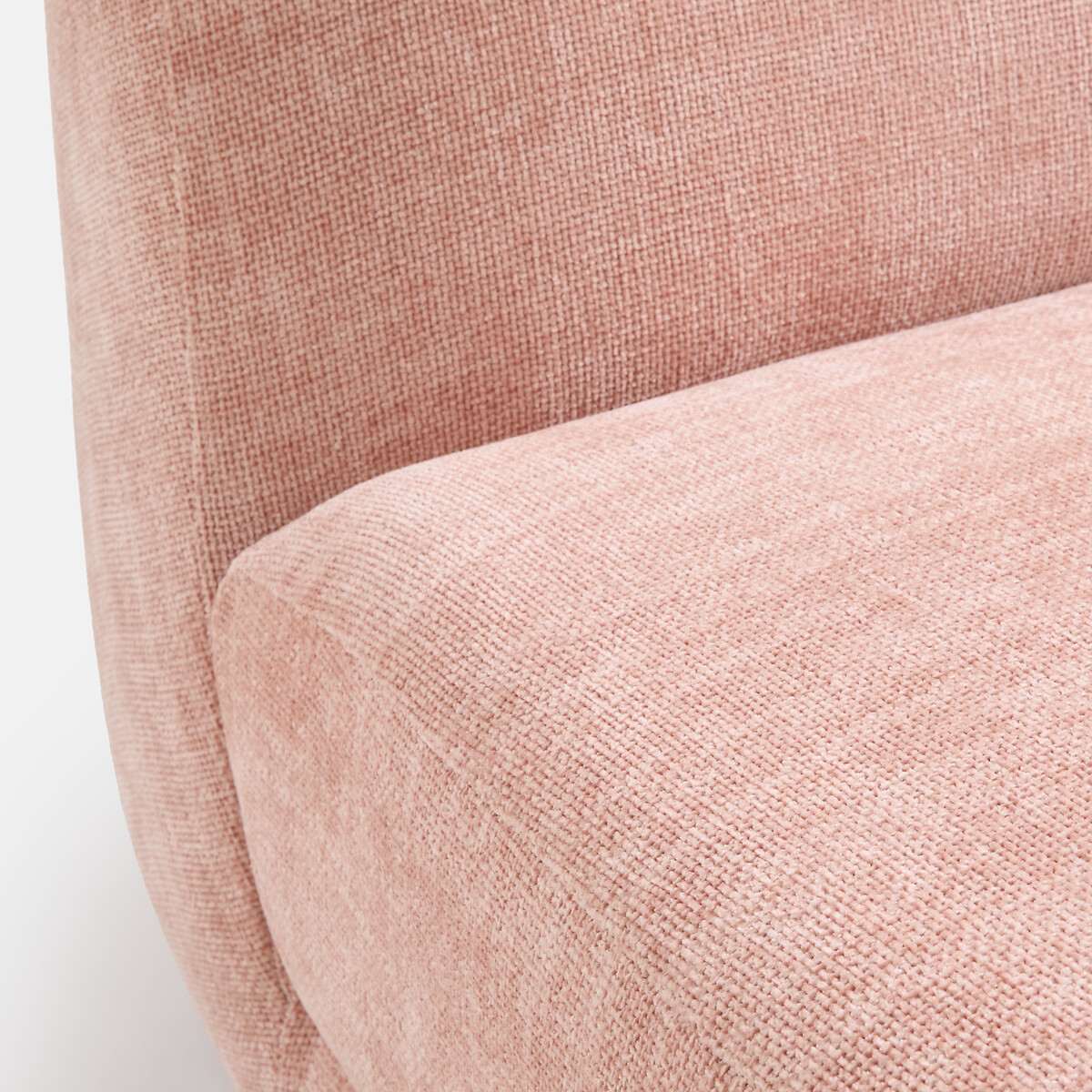 Cadeirão lounge compacto, tecido texturado, OLTO rosa, LA REDOUTE INTERIEURS