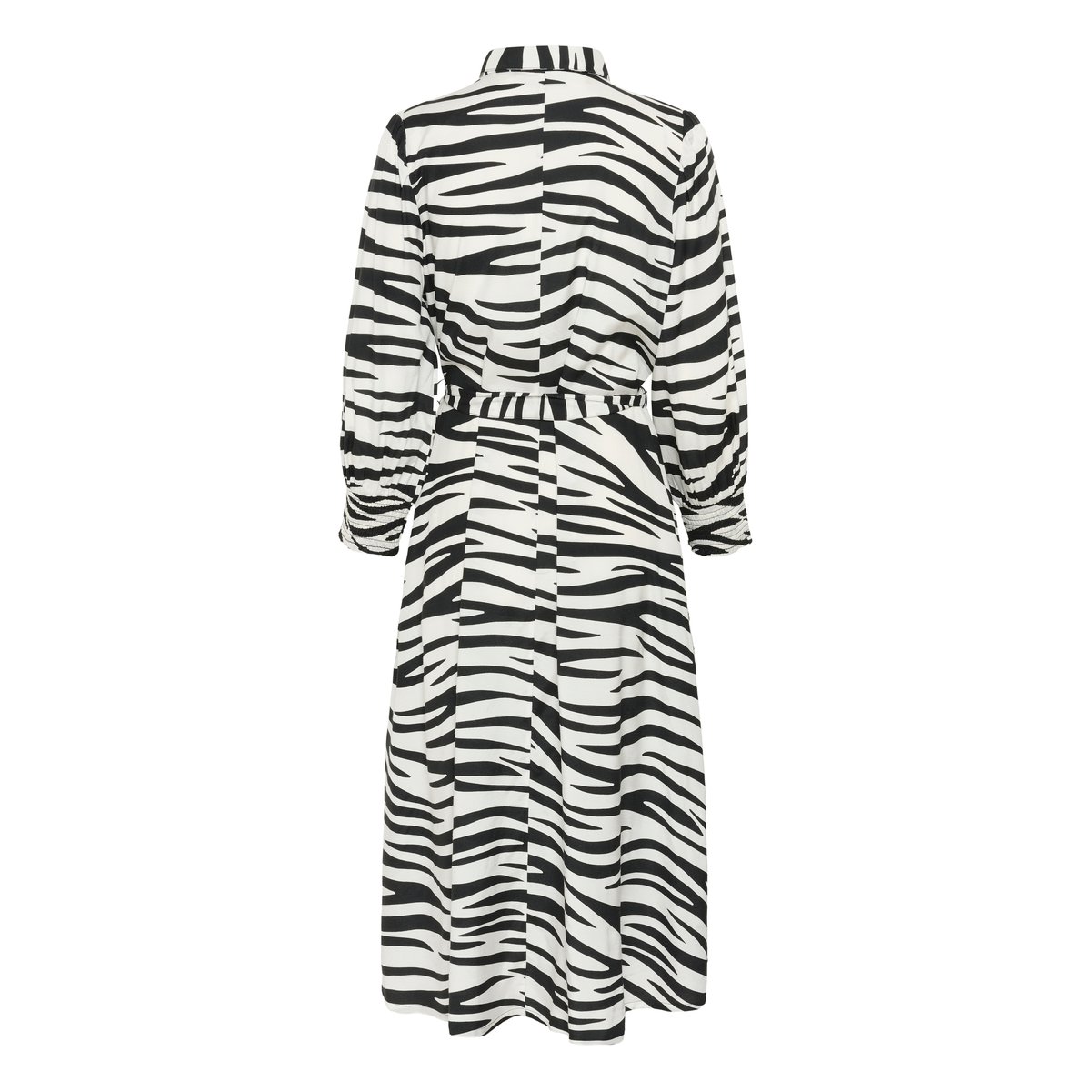 Dress blanc/noir animalier, KAFFE