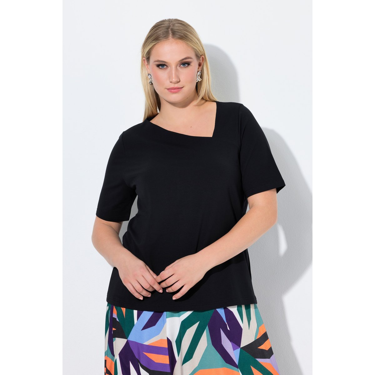 T-shirt coupe Classic Fit noir, ULLA POPKEN