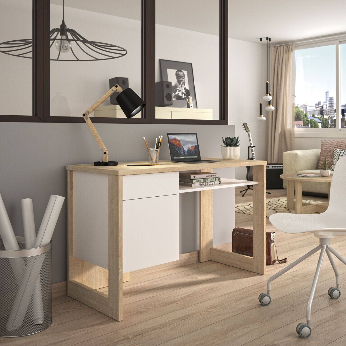 Bureau - GALLY blanc, CAMIF