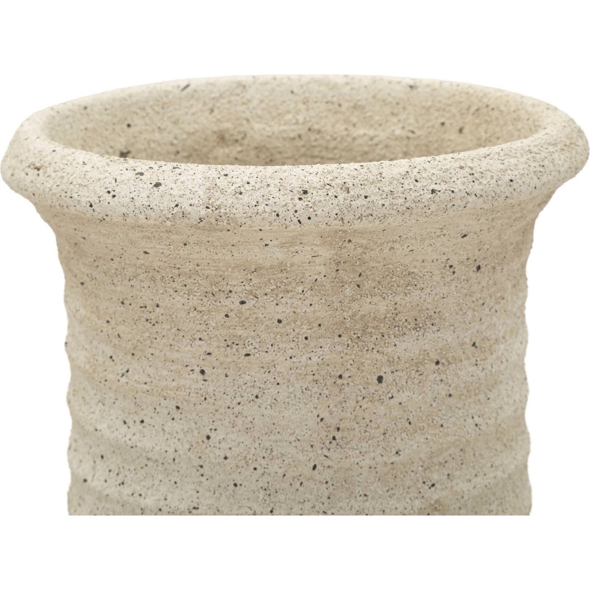Vase haut extérieur effet pierre MODERN beige effet pierre sablée, RECOLLECTION