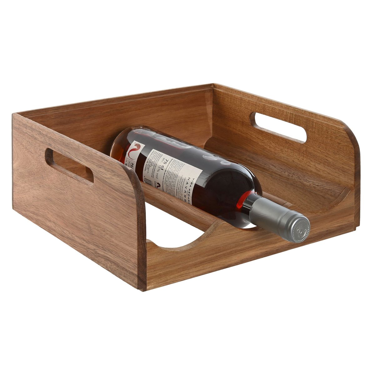 Porte bouteilles en bois d'acacia empilable 29x26x12cm bois, WADIGA