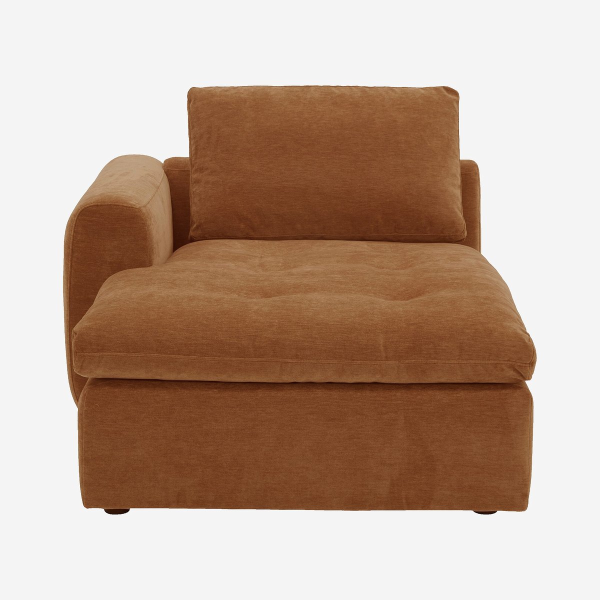Méridienne d'angle gauche en tissu AMERIA marron, HABITAT