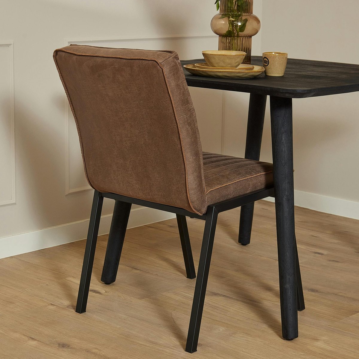 Chaise salle à manger confort (lot de 2) CORTINA marron, PIER IMPORT