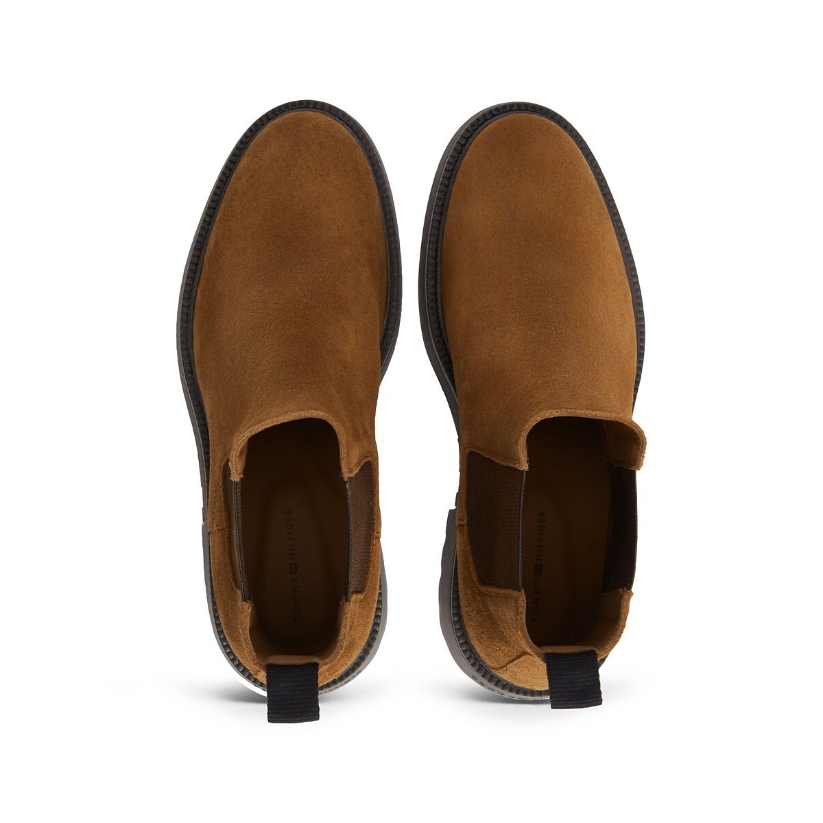 Botines Chelsea de piel de ante marrón, TOMMY HILFIGER
