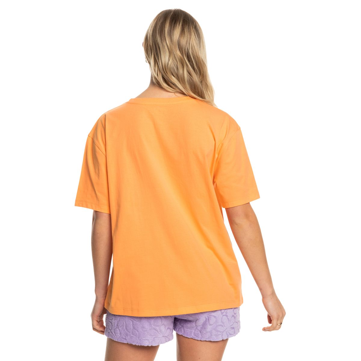 T-Shirt, manches courtes, col rond, Rayures, marinière. orange mock orange, ROXY