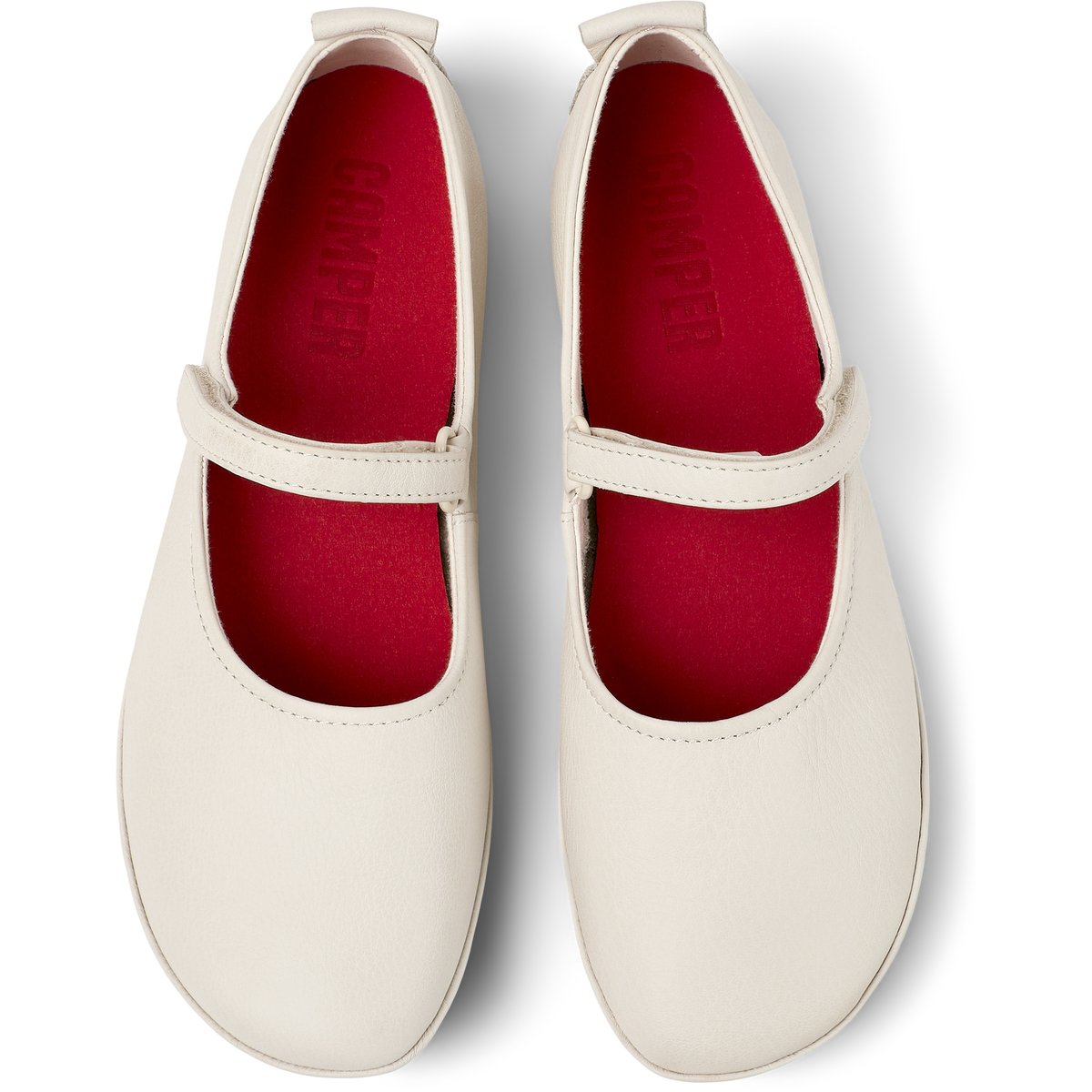 Ballerines Right Nina Smooth Leather blanc naturel, CAMPER