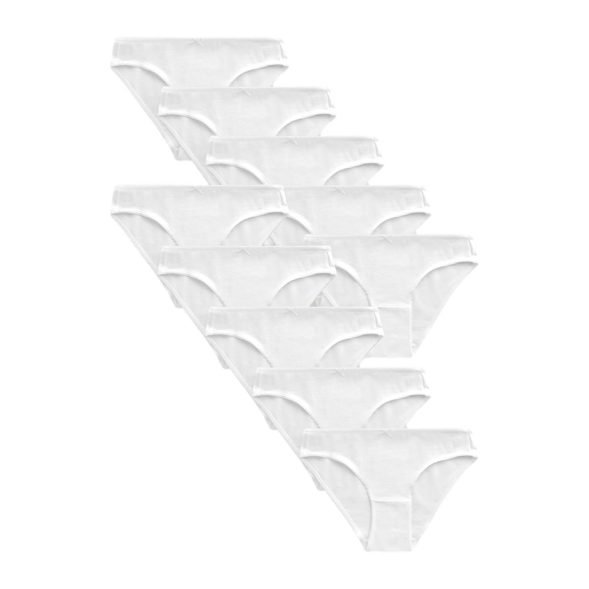 Culotte en coton majoritaire, lot de 10 blanc, NEXT