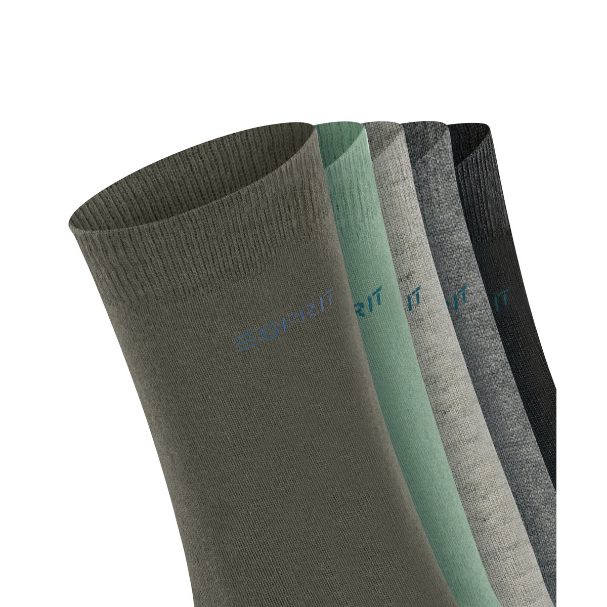 Chaussettes Solid-Mix 5-Pack Opaque différentes couleurs, ESPRIT
