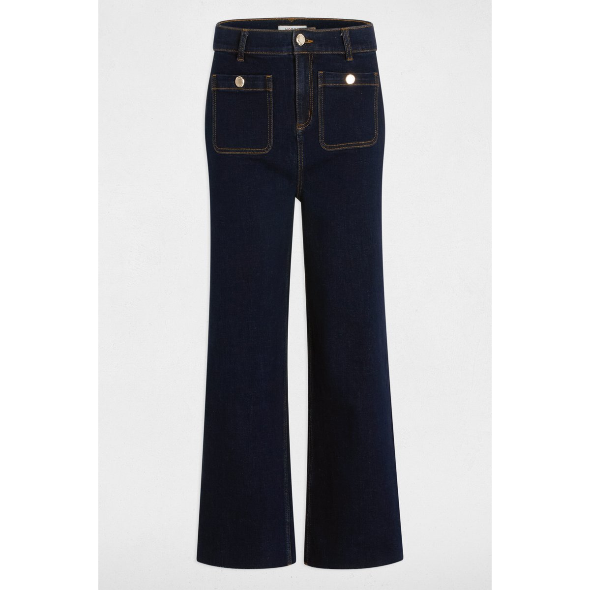 Pantalon jambe large 7/8ème denim brut, MORGAN