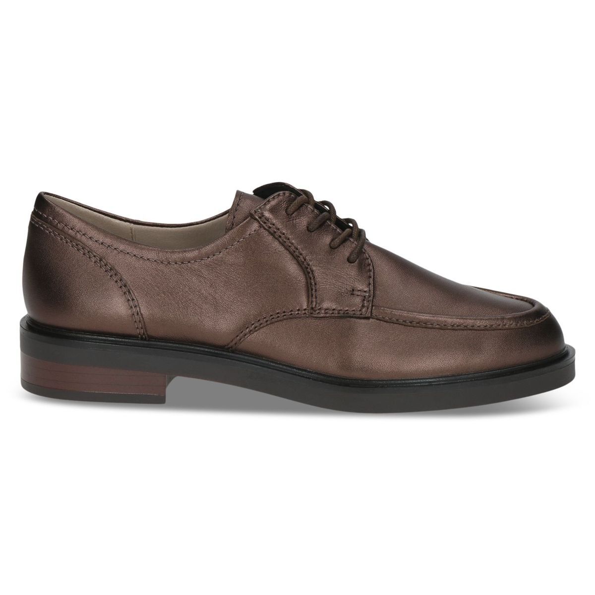 Derbie en cuir marron taupe suède, CAPRICE