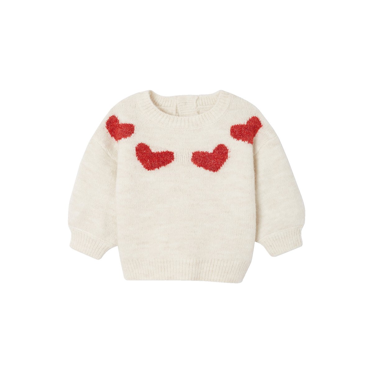 Pull jacquard beige chiné, VERTBAUDET