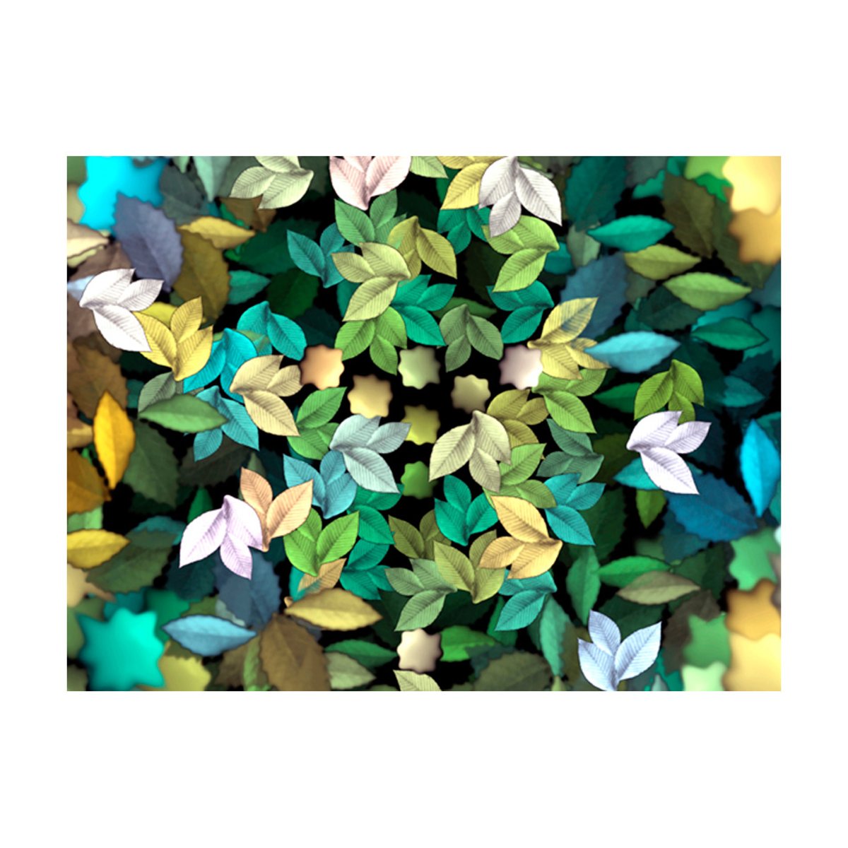 Papier peint intissé panoramique Abstractions Magie de la nature multicouleur, EDEN