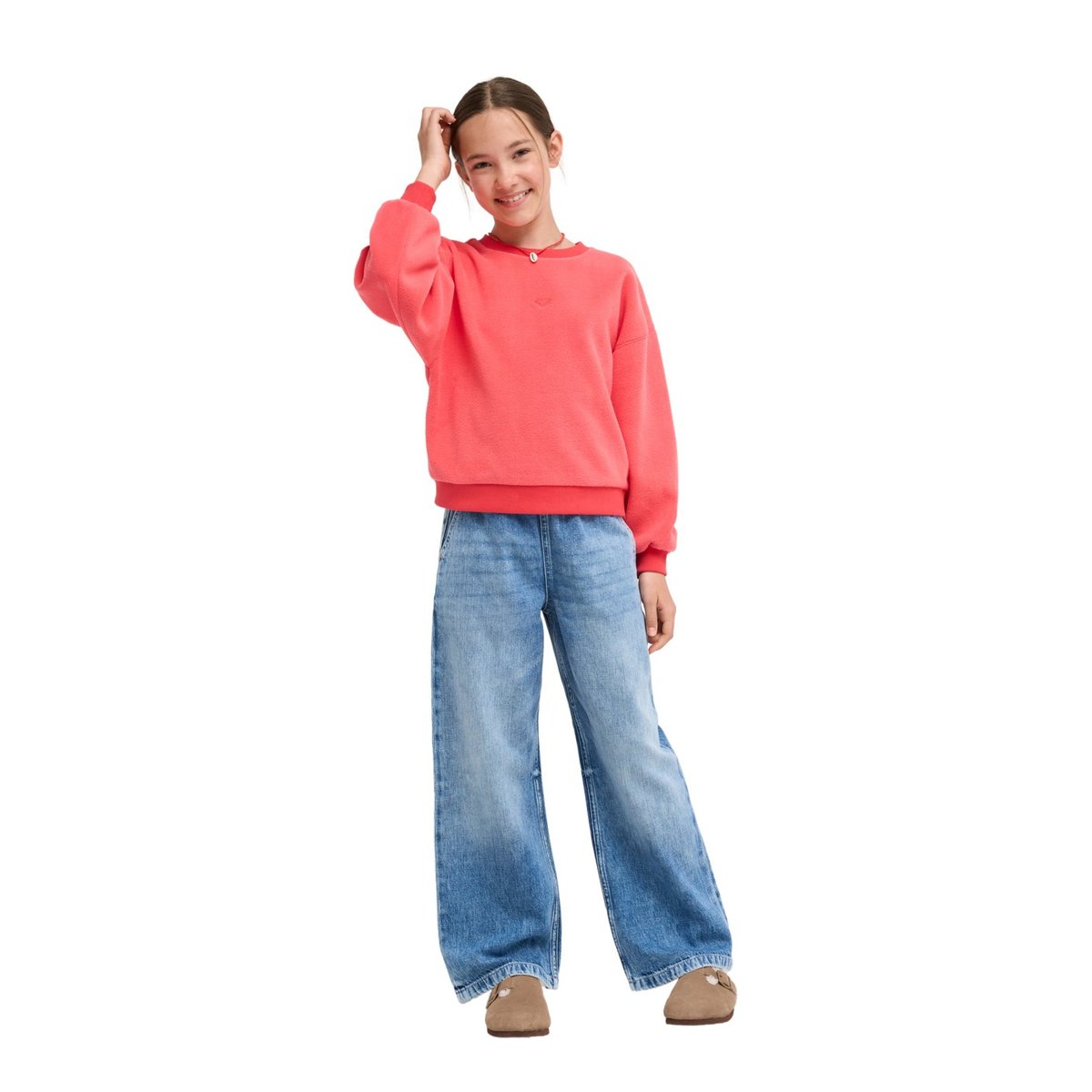 Haut en polaire sherpa CHILL STORY. rouge hibiscus, ROXY