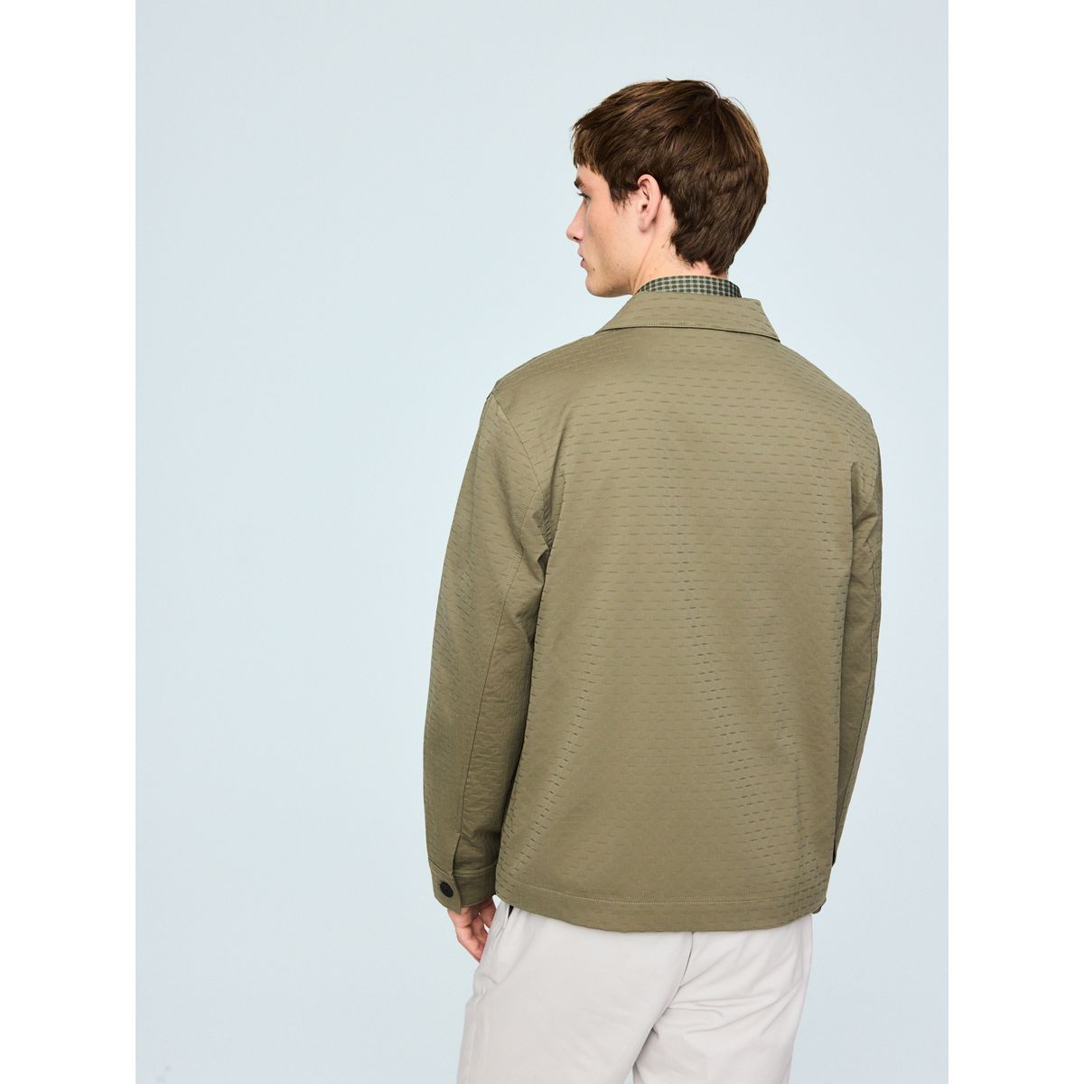 Veste technique texturée vert sauge, NEXT