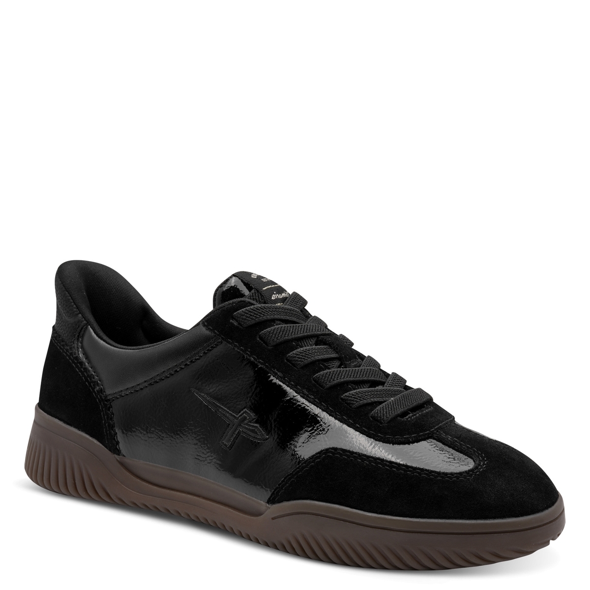 Basket à talon noir laque, TAMARIS