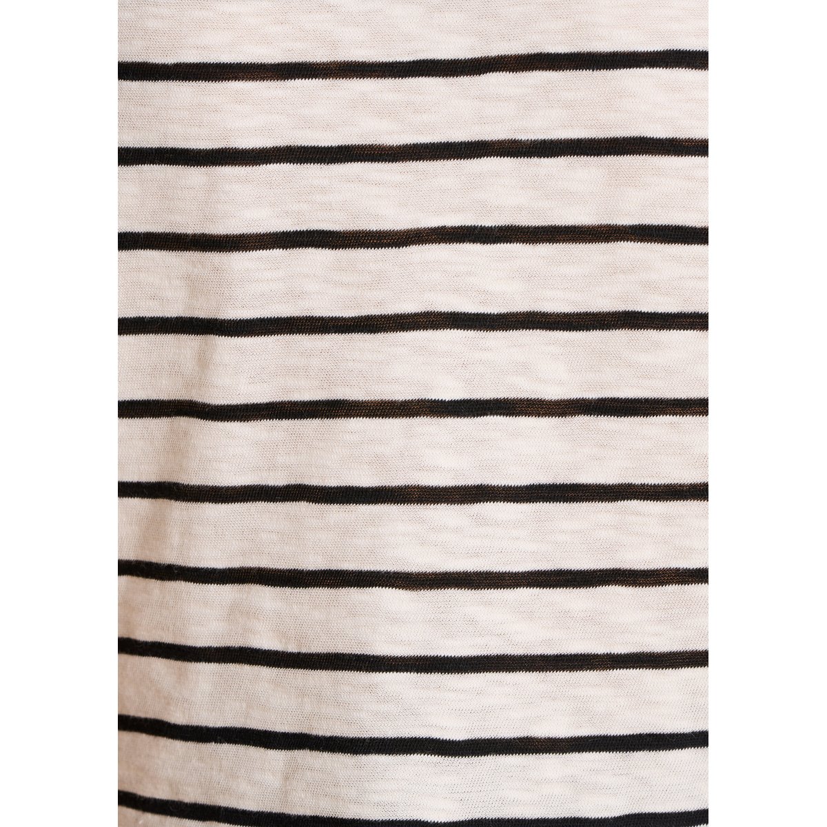 T-shirt à rayures manches courtes en coton ecru/marine, LA FEE MARABOUTEE