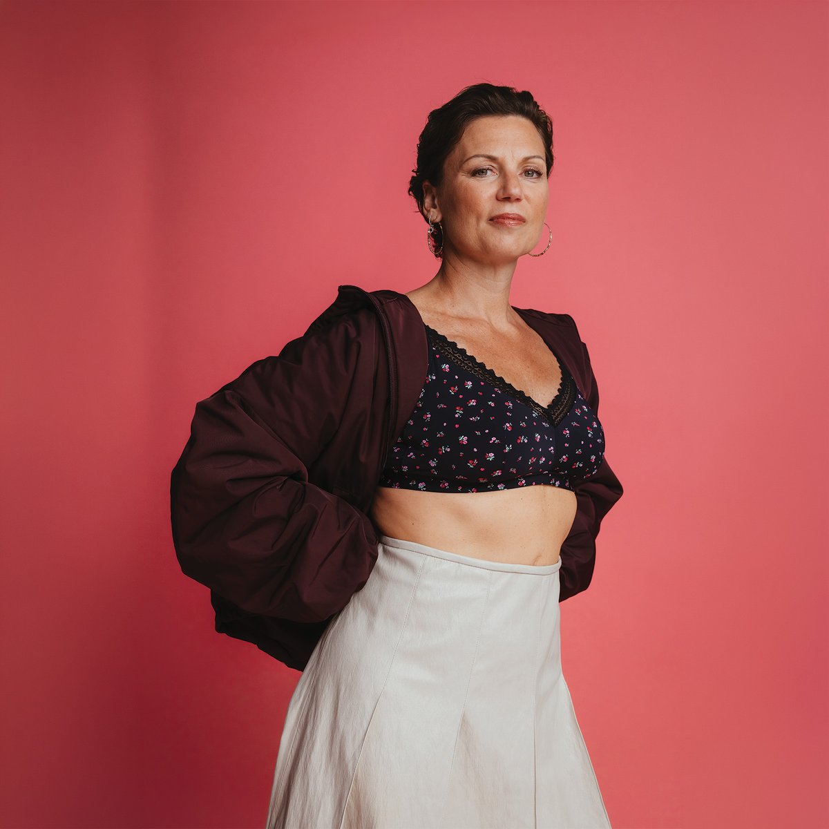 Soutien-gorge post-opératoire DOUCE multico noir, ROUGEGORGE LINGERIE
