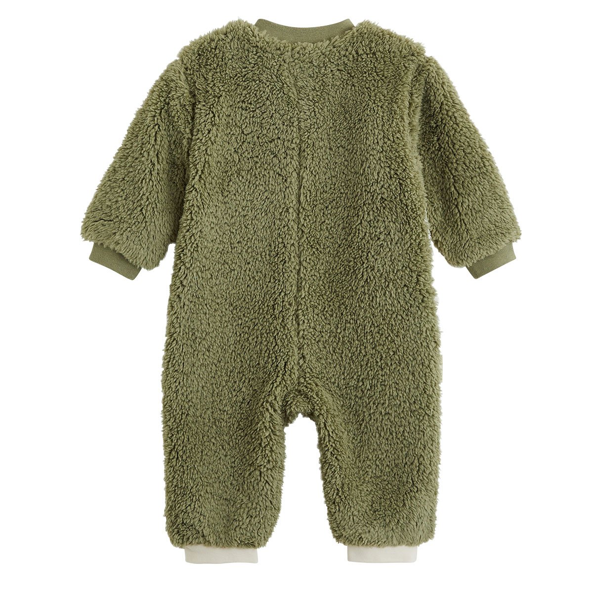 Surpyjama bébé en sherpa Ginkgo vert, PETIT BEGUIN
