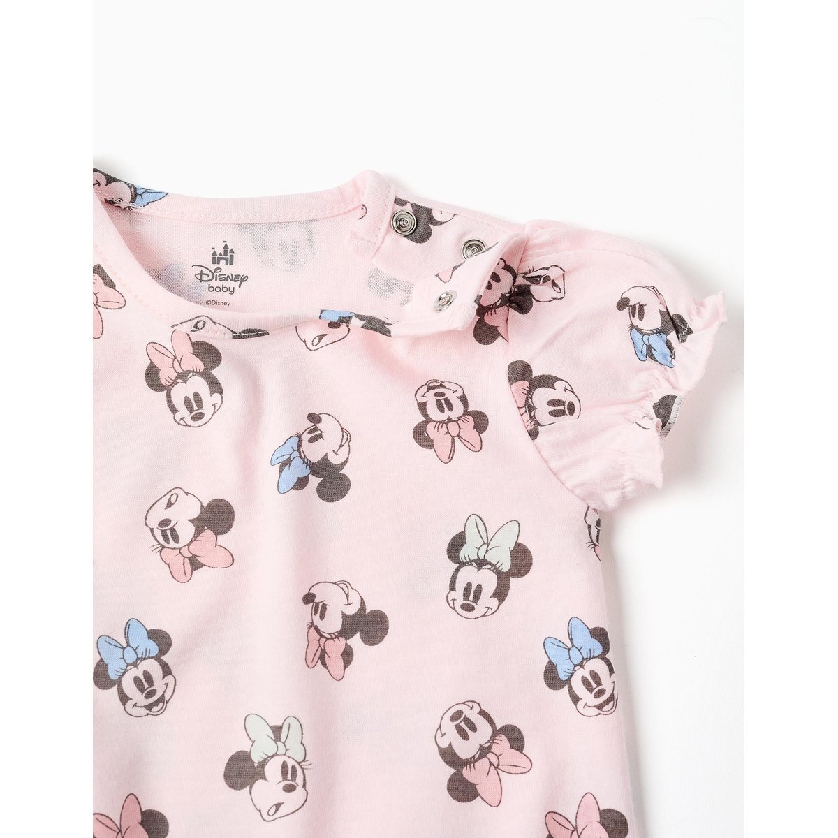 Combishort en coton avec motif Minnie rose clair, ZIPPY