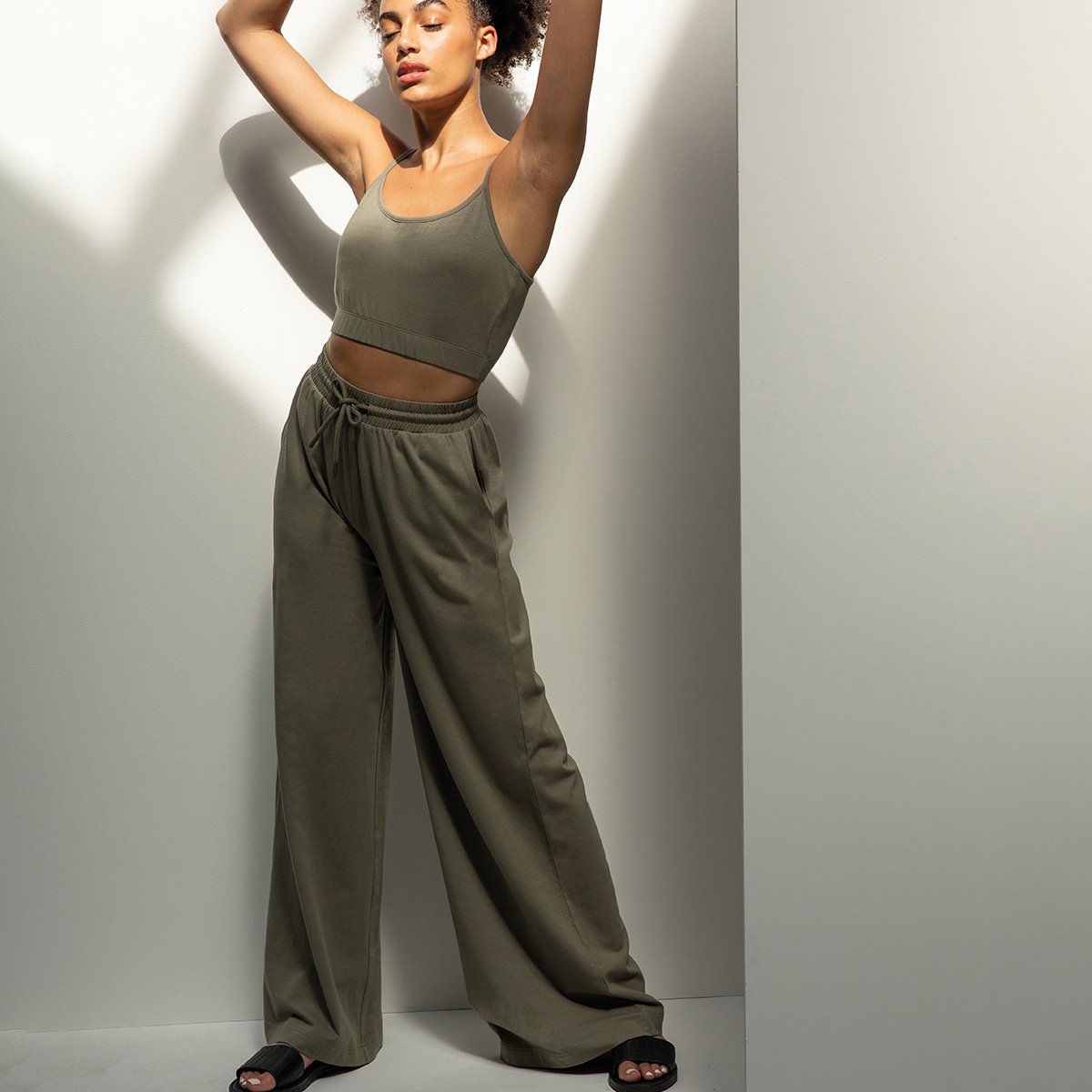 Pantalon de jogging kaki, SKINNI FIT