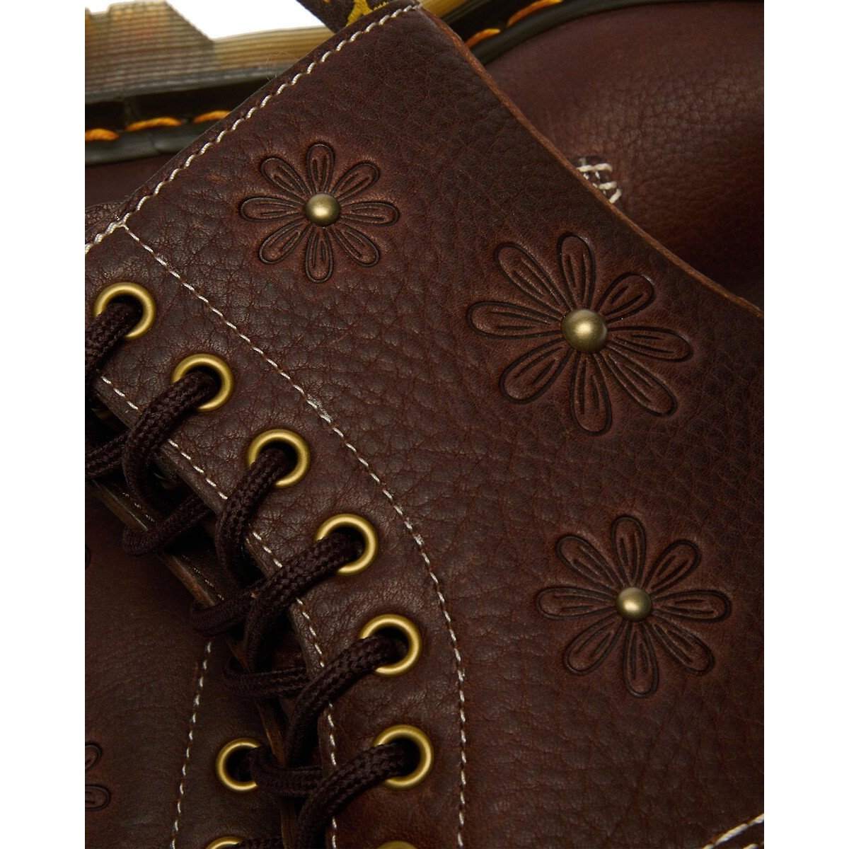 Anfibi 1460 Pascal ricamati in pelle Grizzly marrone, DR. MARTENS