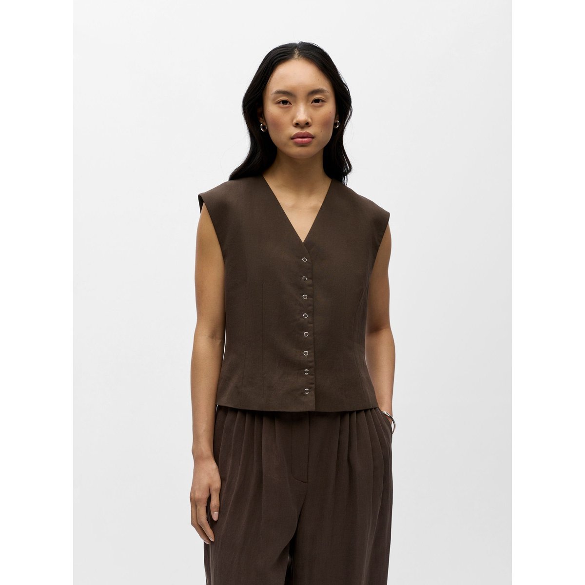 Gilet Sans Manches seal brown, OBJECT