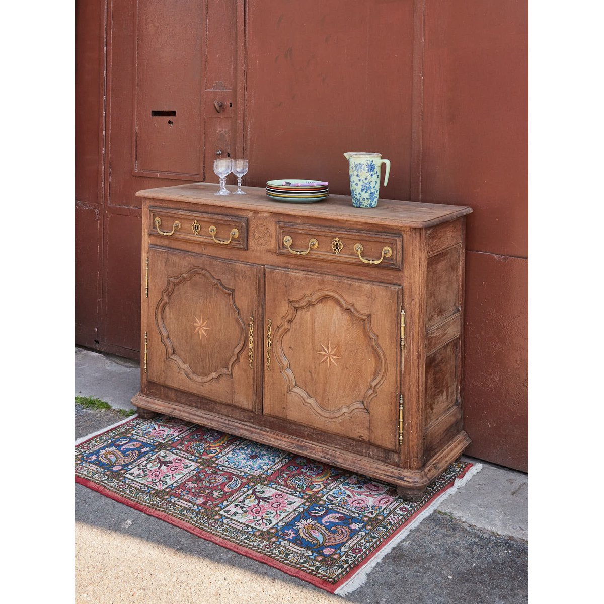 Buffet en bois Gilbert N°1631 - Bon état bois foncé, DEBONGOUT