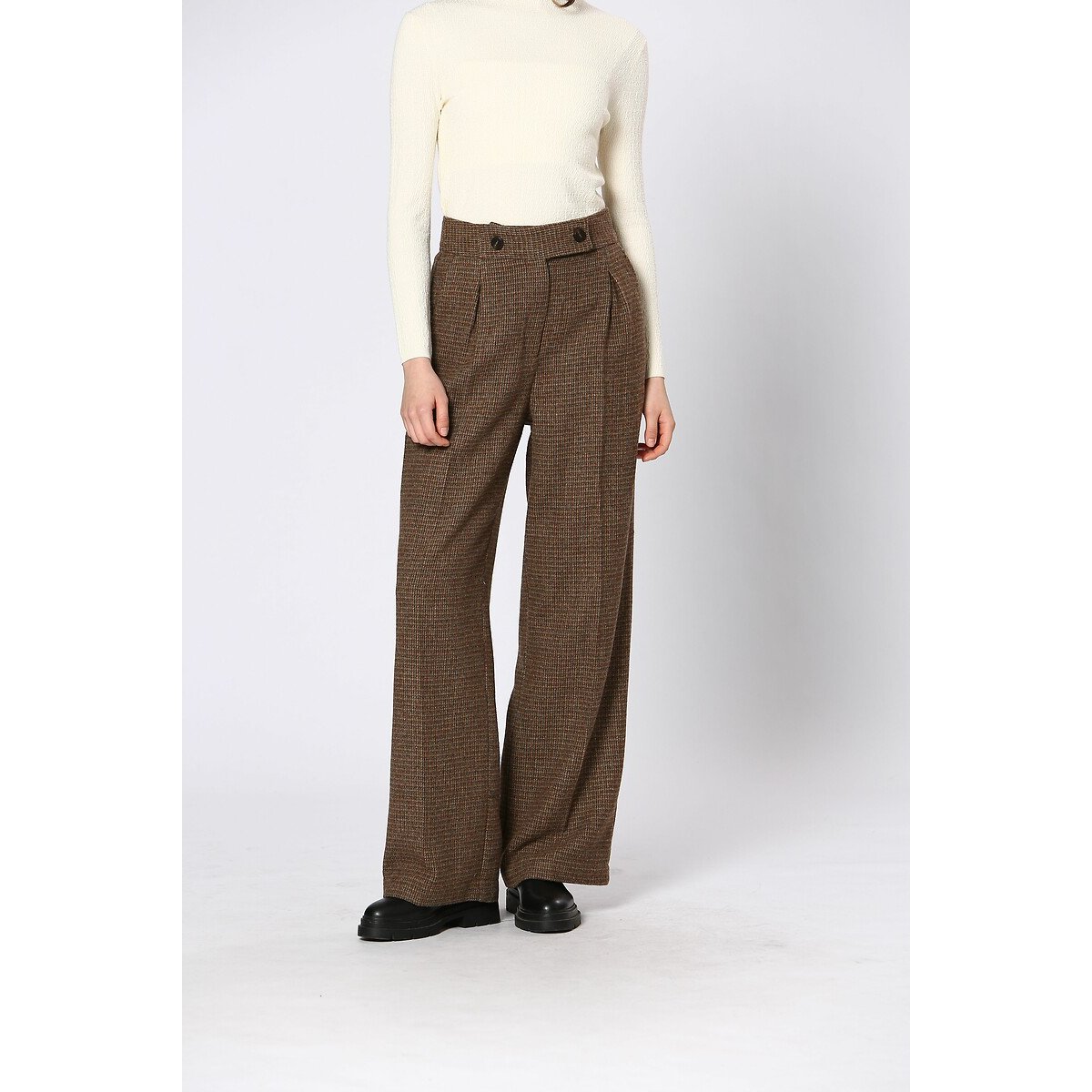 Wide Leg Trousers brown, SEE U SOON