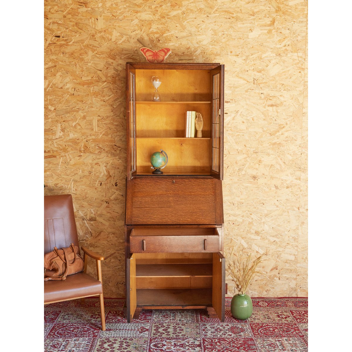 Secrétaire en bois Honoré N°180 - Bon état transparent, DEBONGOUT