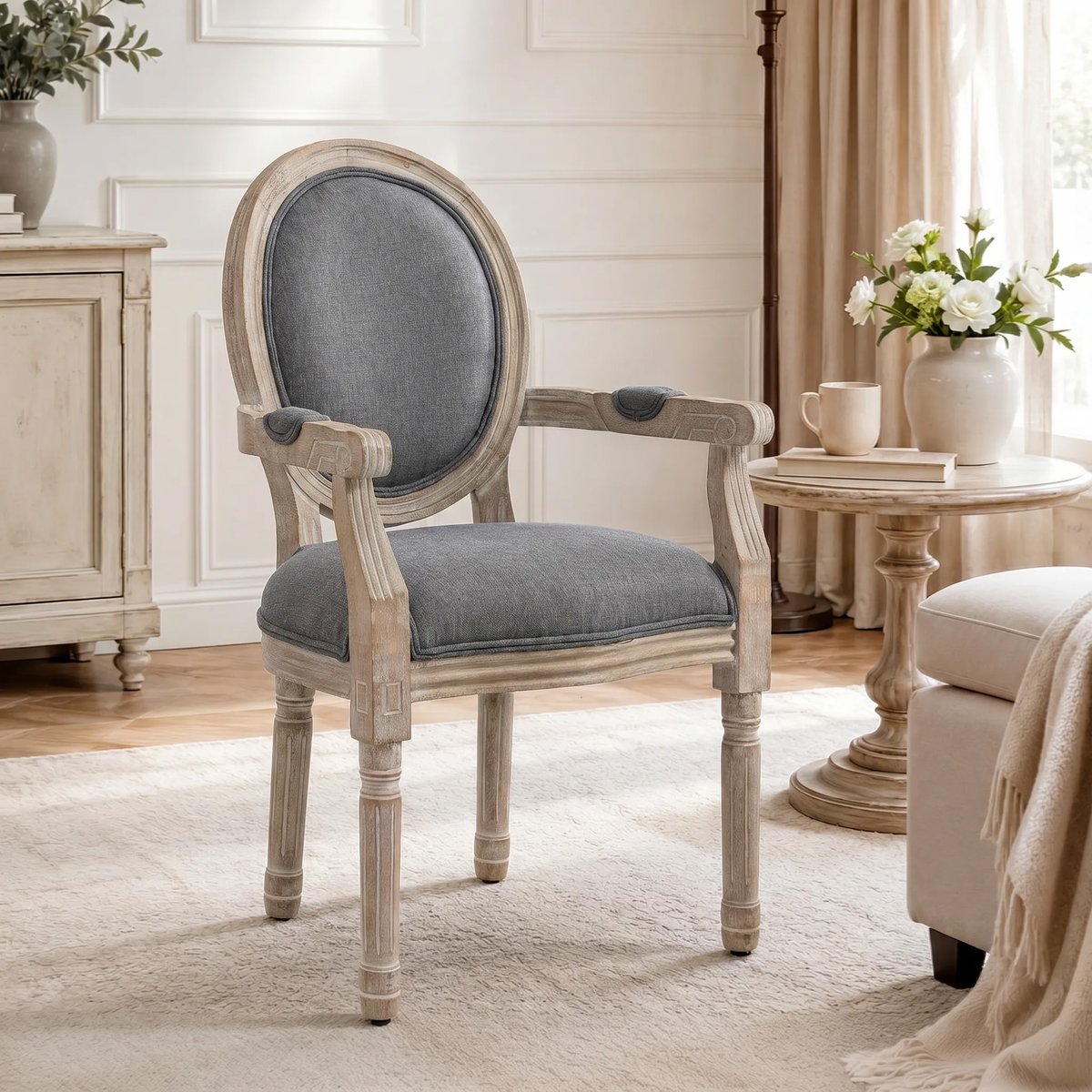 Chaise de salle à manger Bois Gris gris, HOMCOM