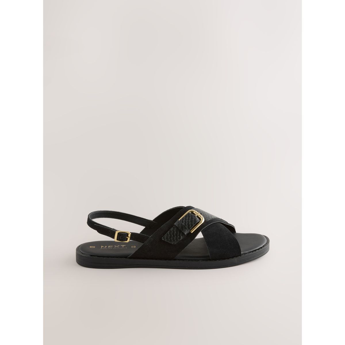 Sandales avec boucle forever comfort® noir, NEXT