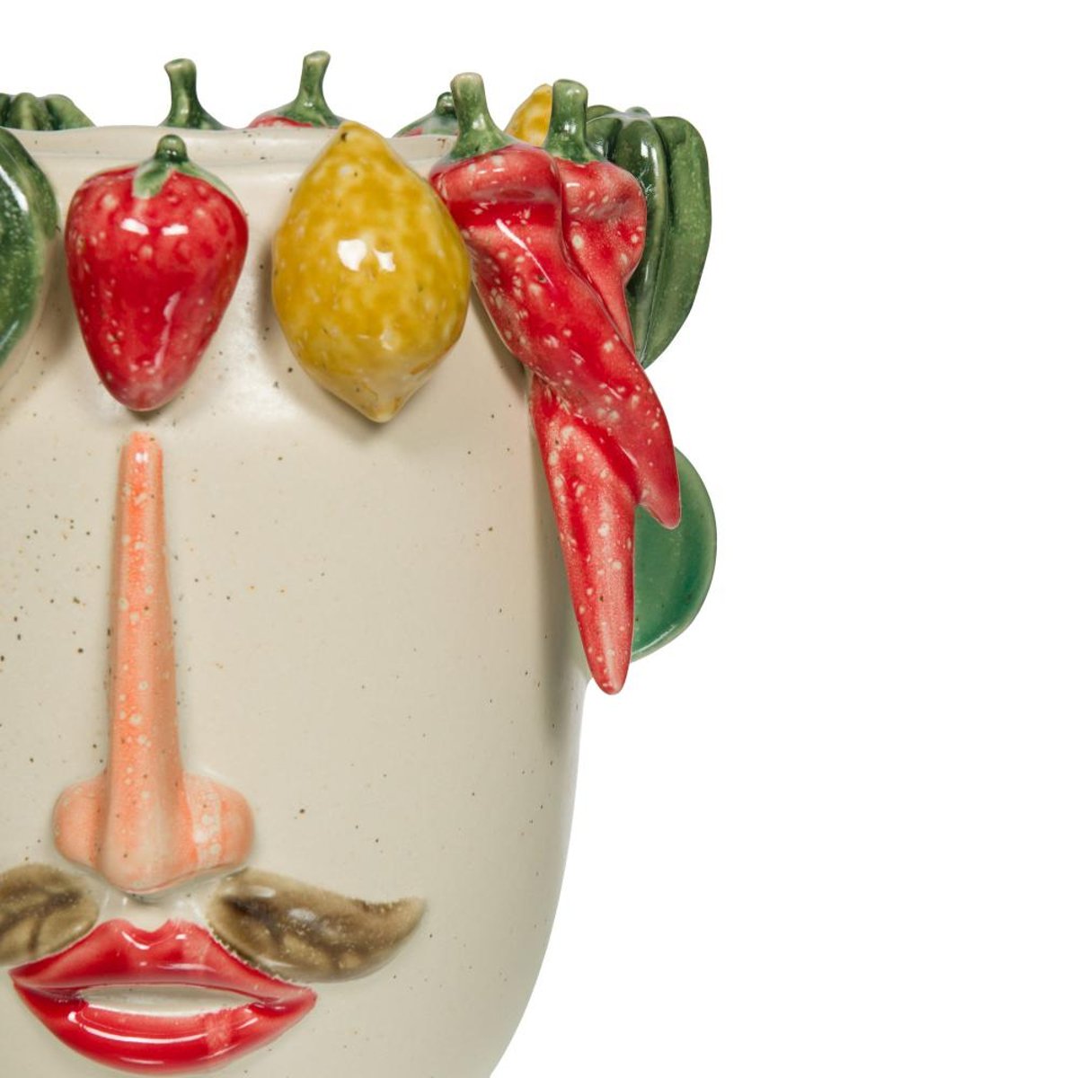 Vase Visage Légumes grand modèle crème / ivoire, AMADEUS