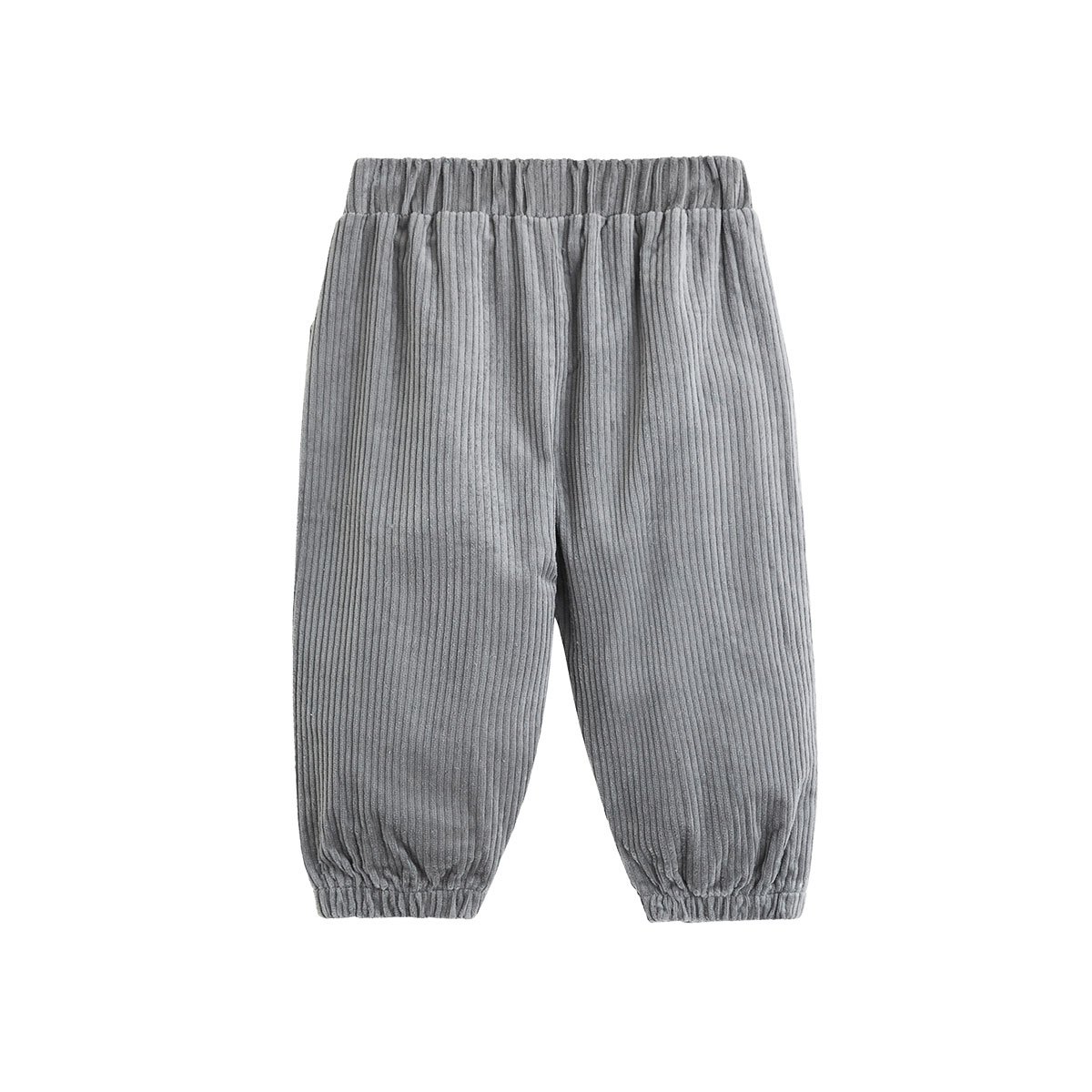 Pantalon bébé en velours côtélé Oslo gris, PETIT BEGUIN