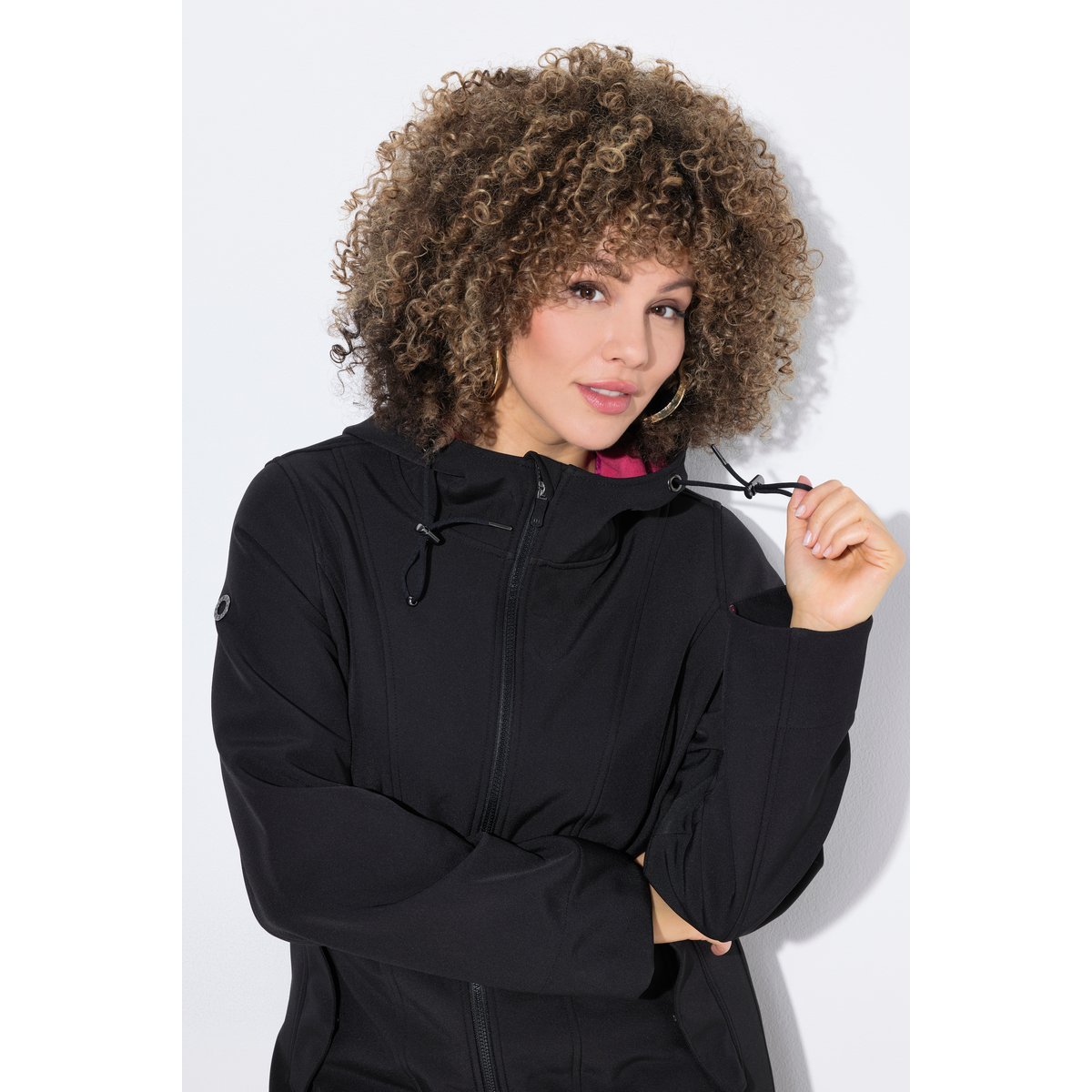 Veste softshell HYPRAR, matière déperlante noir, ULLA POPKEN