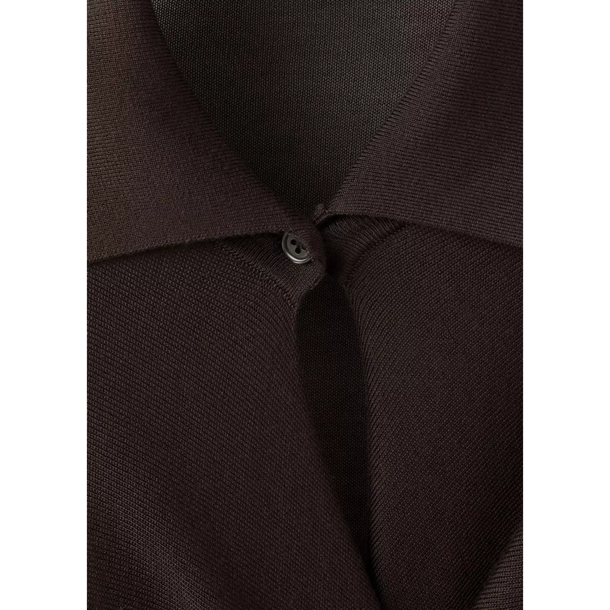 Cardigan lyocell croisé chocolat, MANGO