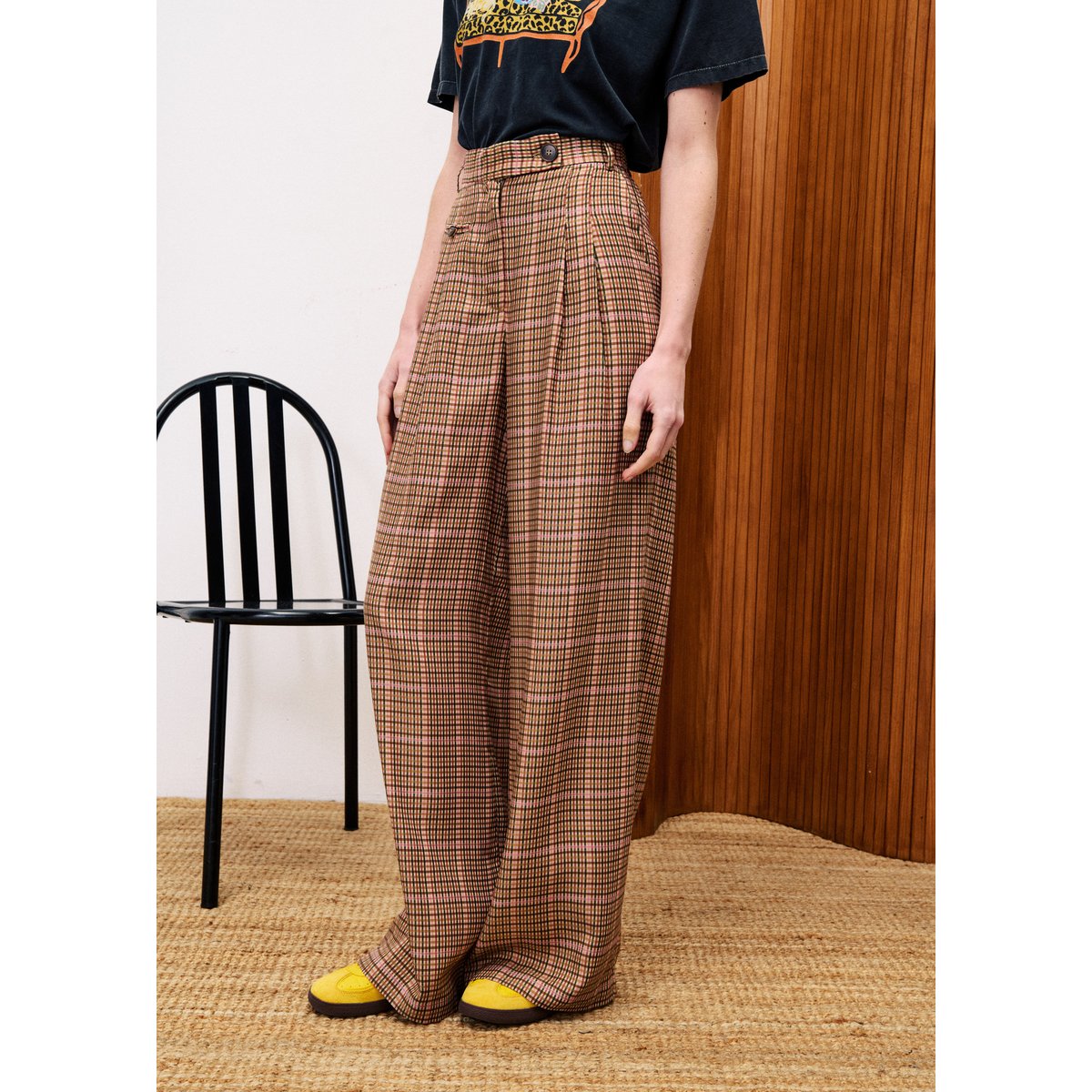 Pantalon CANELLE marron ocre, FRNCH